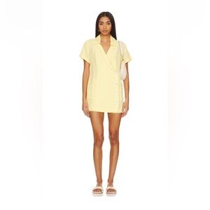 Show Me Your MuMu x Revolve | Butter Yellow Blazer Bicoastal Romper Small